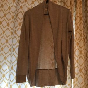 Tan long-sleeve open cardigan